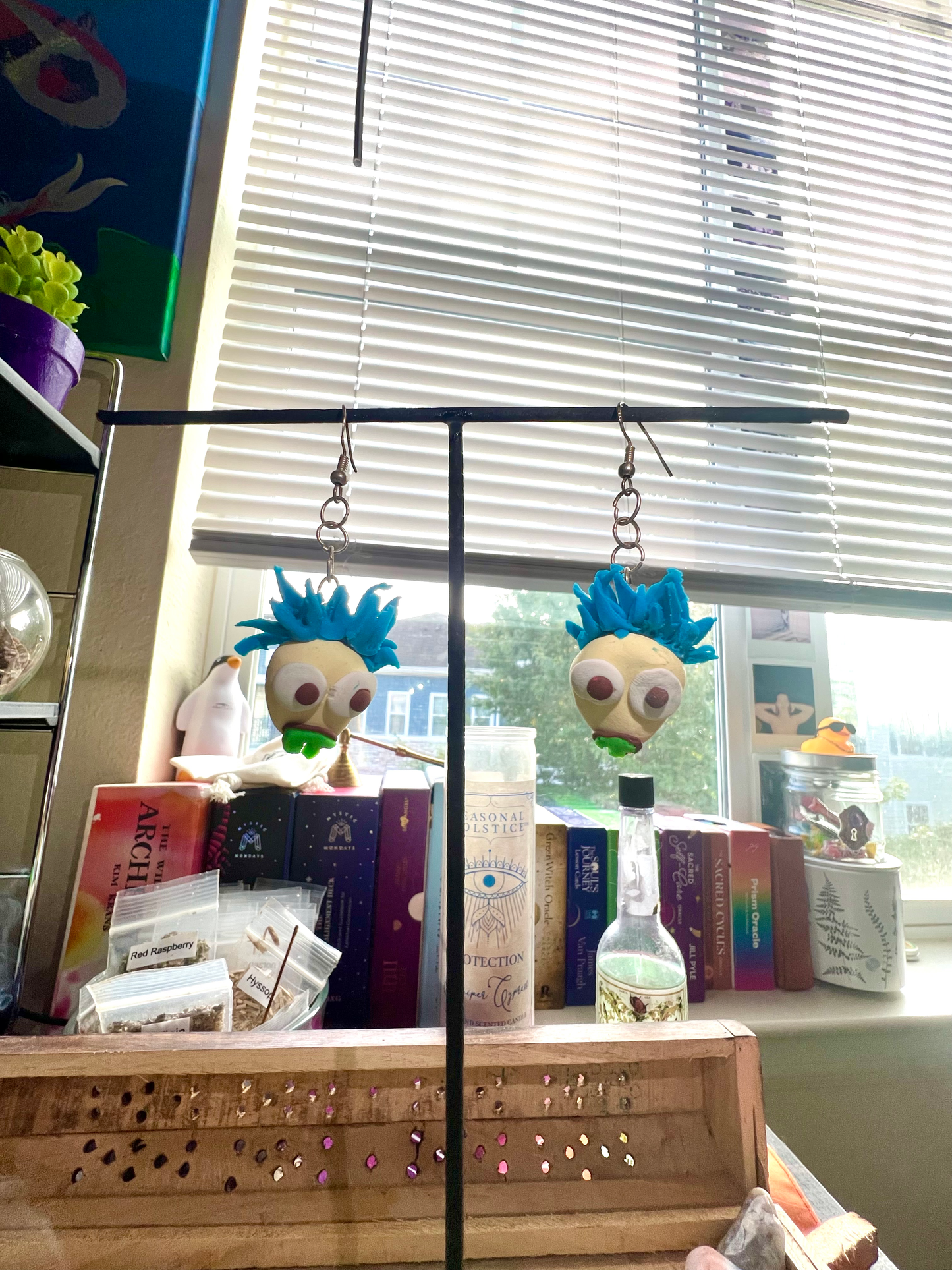 Rick and Morty Clay Earrings image 1